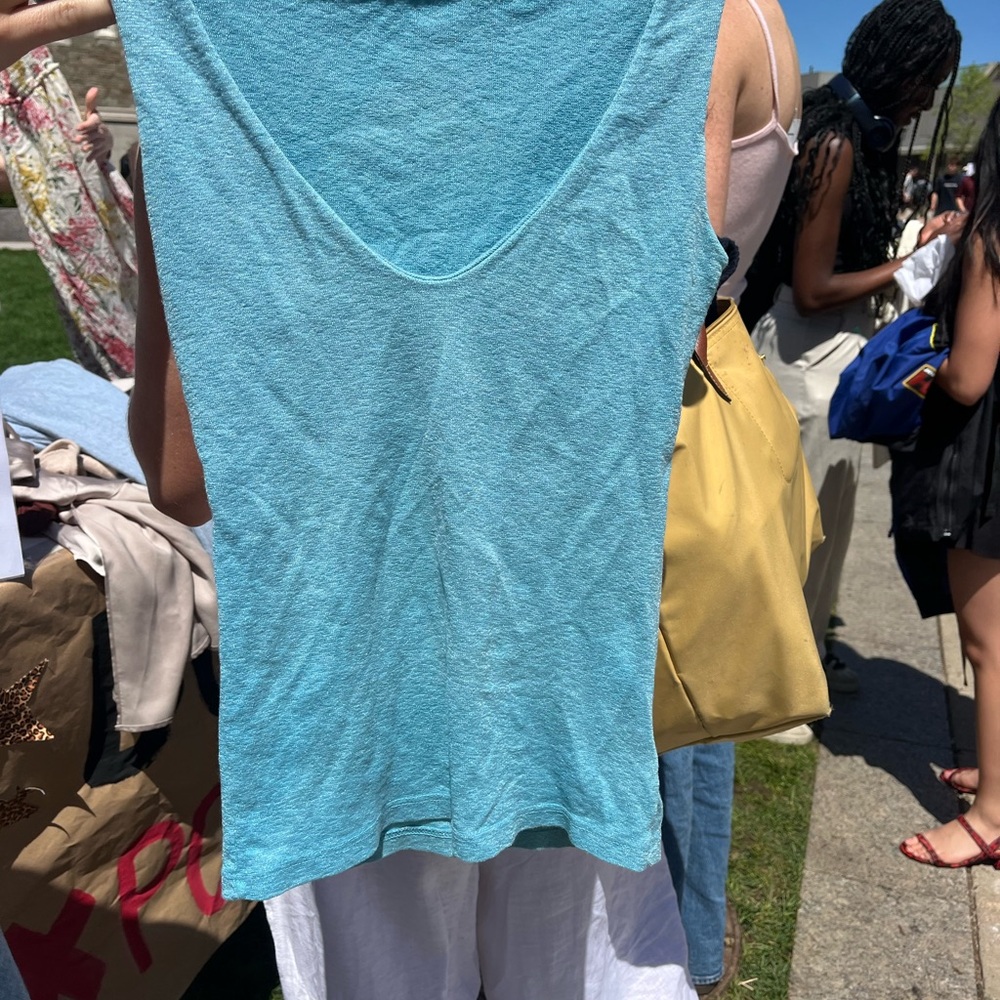 Blue tank top!